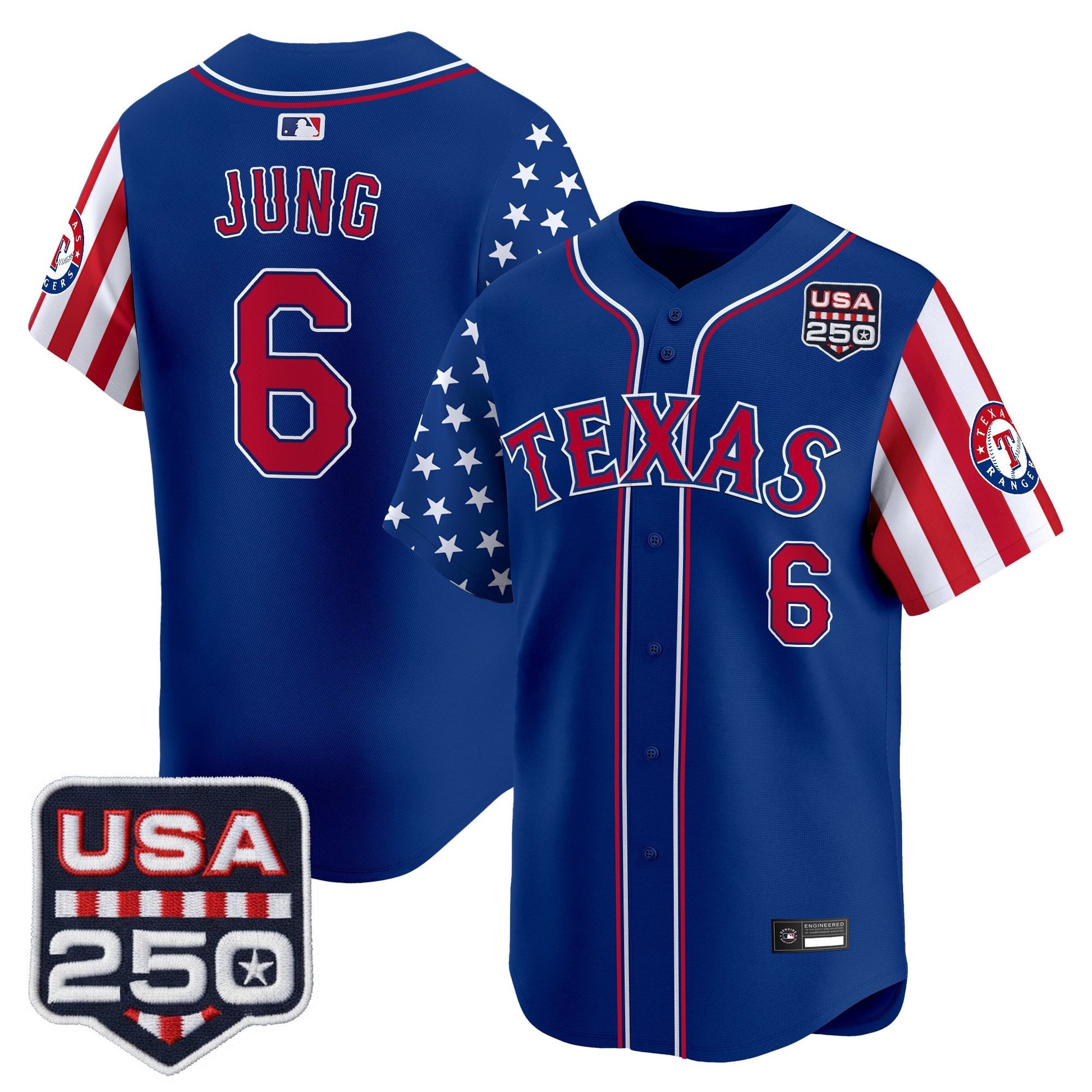 Texas Rangers "America 250 Edition" Vapor Premier Limited Jersey - All Stitched