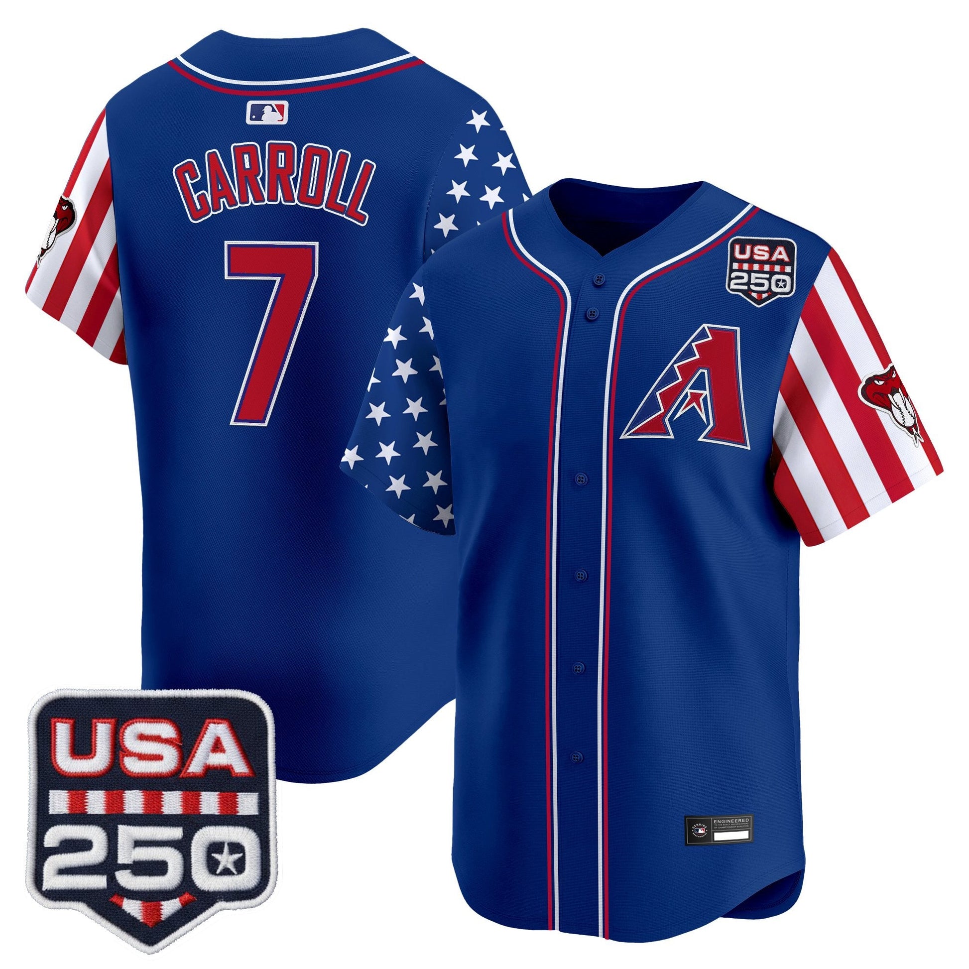 Arizona Diamondbacks "America 250 Edition" Vapor Premier Limited Jersey - All Stitched