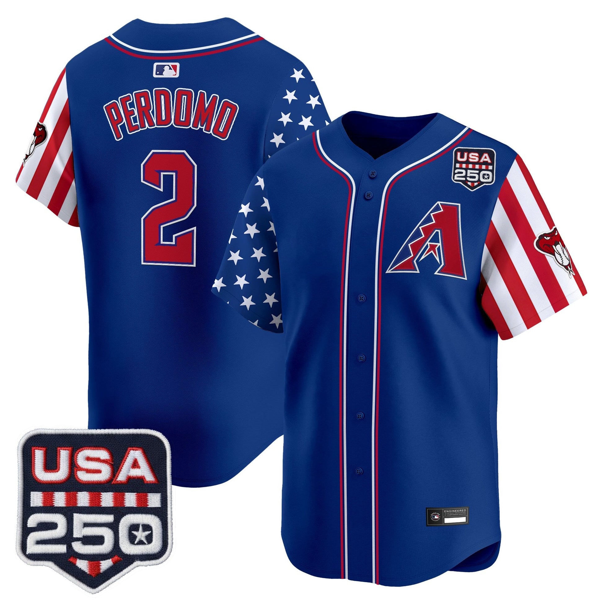 Arizona Diamondbacks "America 250 Edition" Vapor Premier Limited Jersey - All Stitched