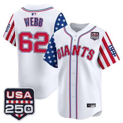 San Francisco Giants "America 250 Edition" Vapor Premier Limited Jersey - All Stitched