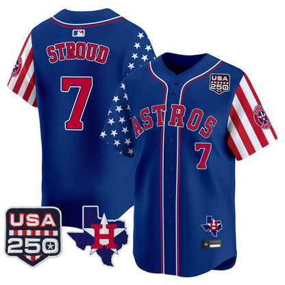 Houston Astros "America 250 Edition" Vapor Premier Limited Jersey - All Stitched