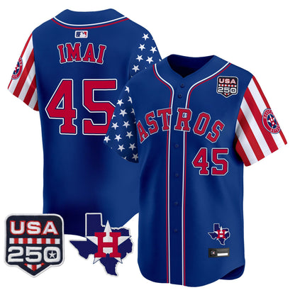 Houston Astros "America 250 Edition" Vapor Premier Limited Jersey - All Stitched