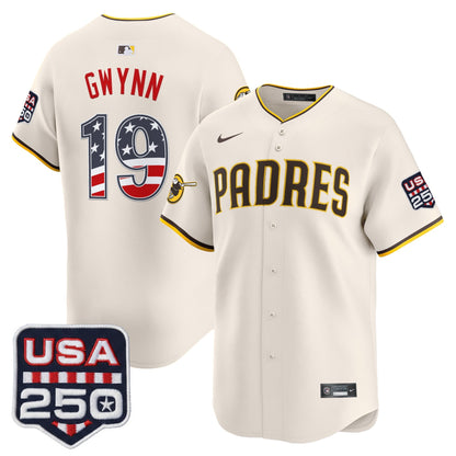San Diego Padres USA 250 Fourth of July Vapor Premier Limited Jersey - All Stitched