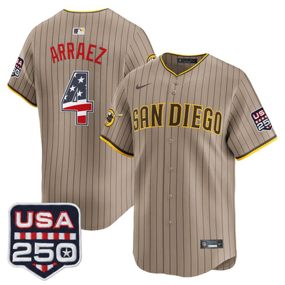 San Diego Padres USA 250 Fourth of July Vapor Premier Limited Jersey - All Stitched