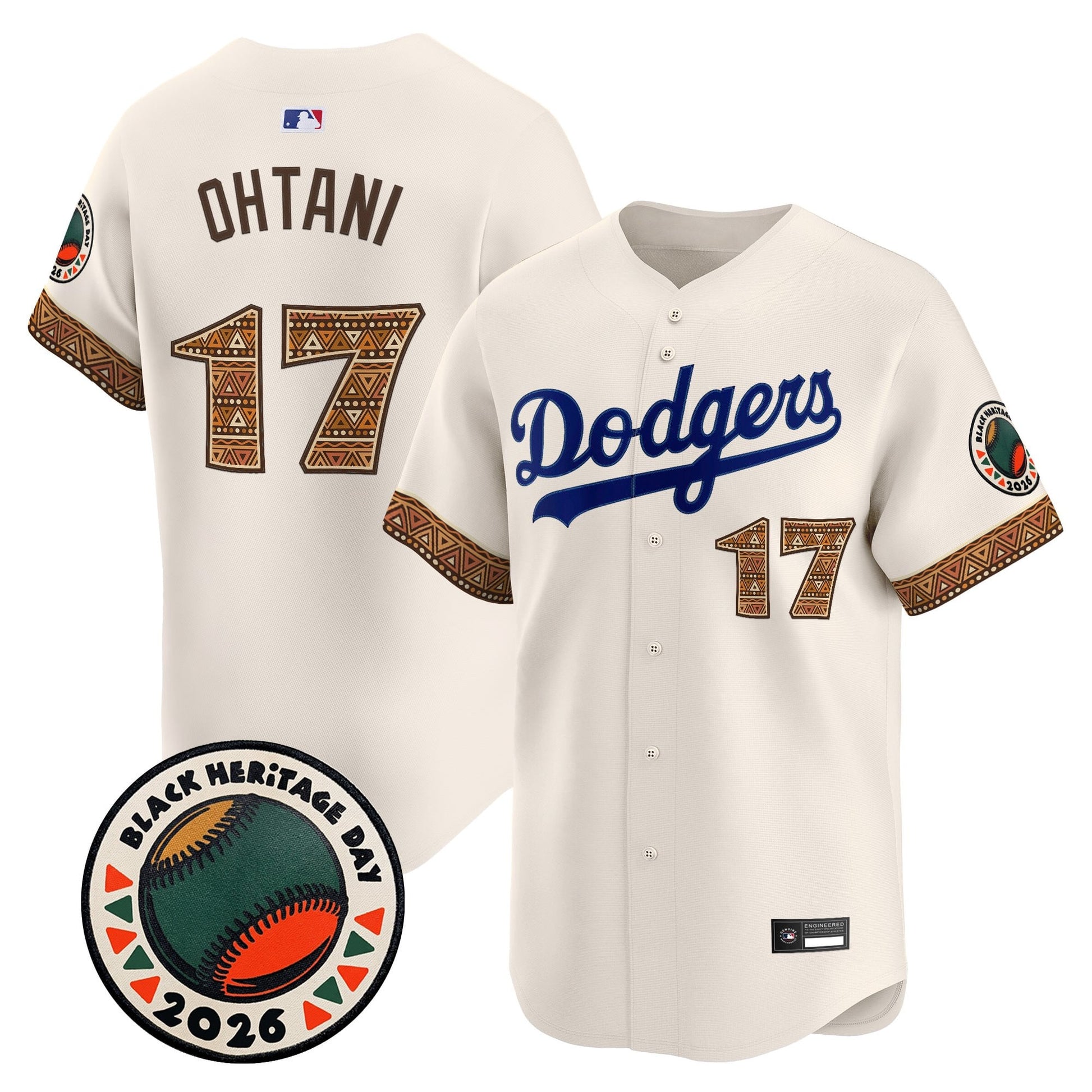 Los Angeles Dodgers 2026 Black Heritage Day Vapor Premier Limited Jersey - Stitched