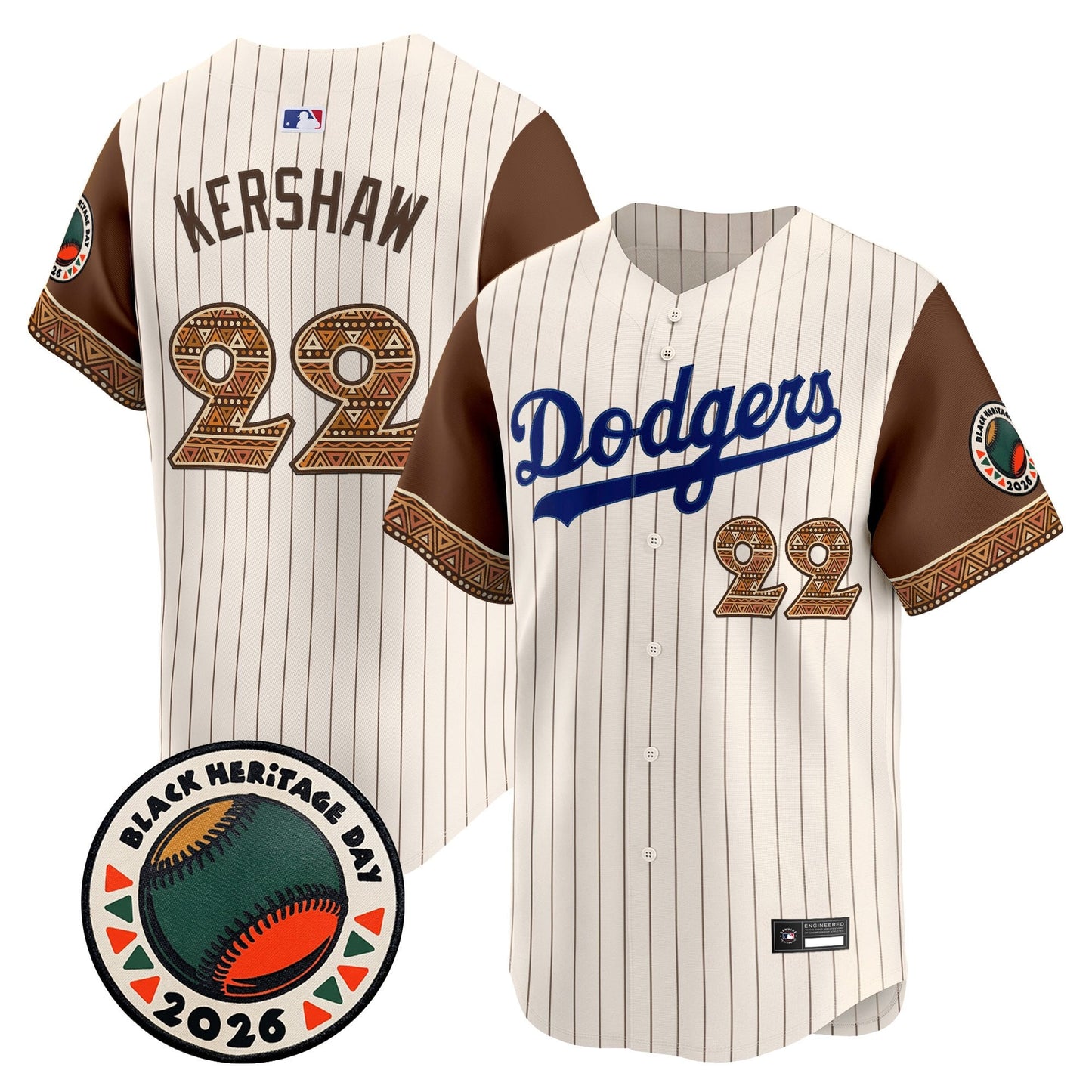 Los Angeles Dodgers 2026 Black Heritage Day Vapor Premier Limited Jersey - Stitched