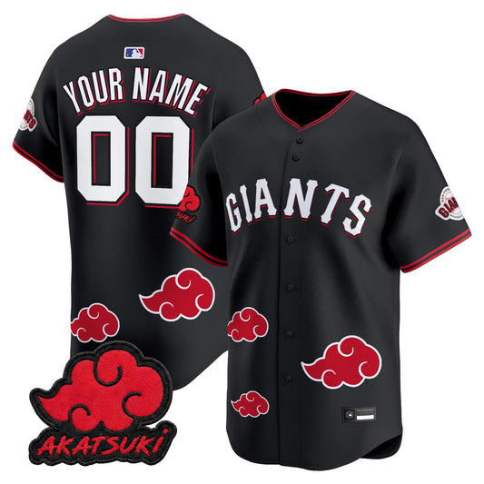 San Francisco Giants x Naruto "Akatsuki Edition" Vapor Premier Limited Custom Jersey - Stitched