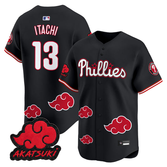 Philadelphia Phillies x Naruto "Akatsuki Edition" Vapor Premier Limited Jersey - Stitched