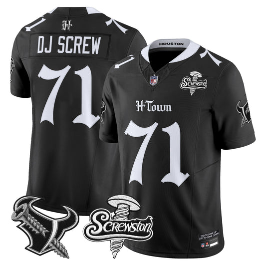 Houston Texans DJ Screw Vapor Limited Jersey - Gothic Edition - All Stitched