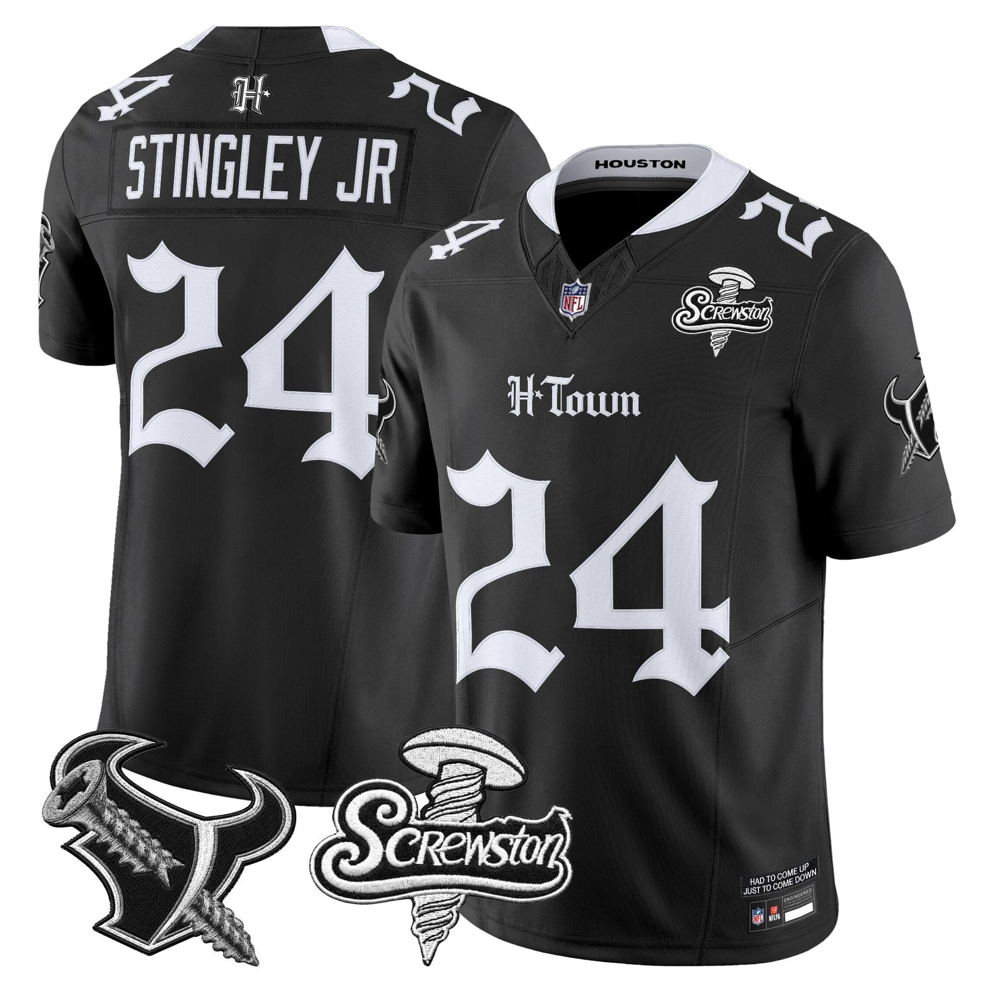 Houston Texans DJ Screw Vapor Limited Jersey - Gothic Edition - All Stitched