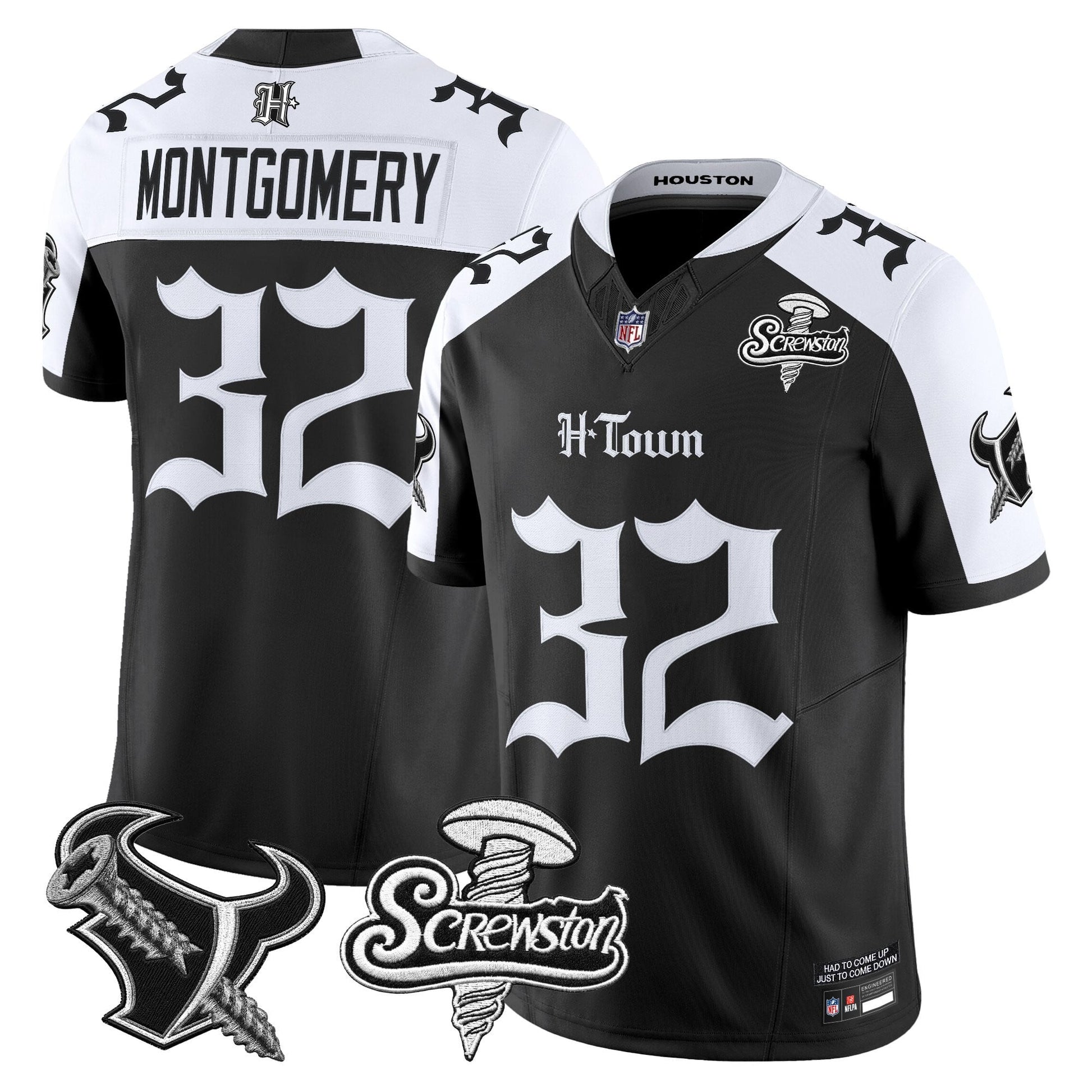 Houston Texans DJ Screw Vapor Limited Jersey - Gothic Edition - All Stitched