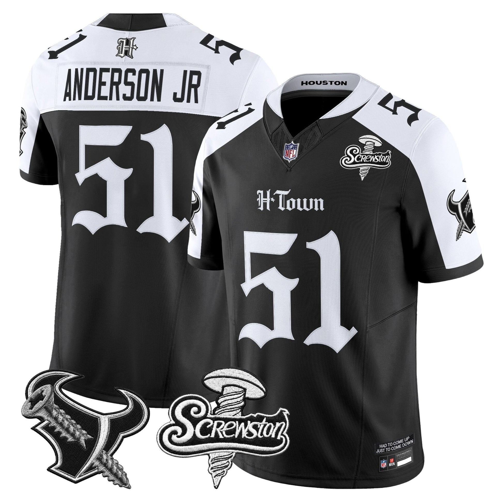 Houston Texans DJ Screw Vapor Limited Jersey - Gothic Edition - All Stitched