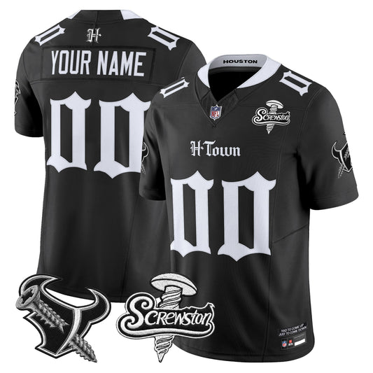 Houston Texans DJ Screw Vapor Limited Custom Jersey - Gothic Edition - All Stitched