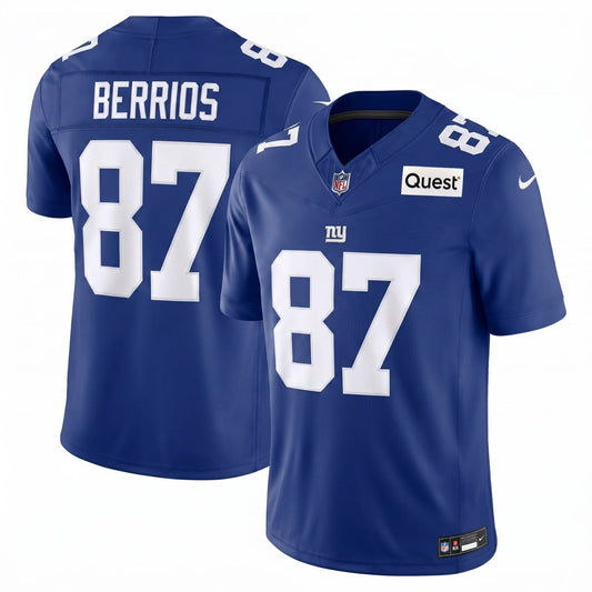 Braxton Berrios #87 New York Giants Royal Blue Jersey - All Stitched