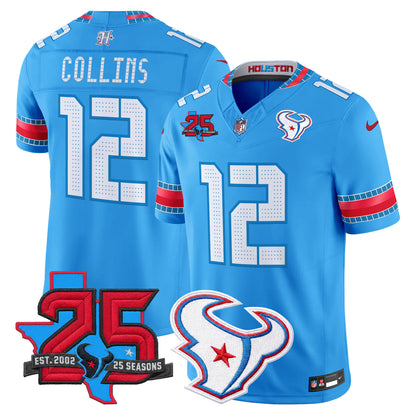 Men's Houston Texans 2026 "Rivalries" Vapor Limited Jersey - 25th Year Anniversary Patch - All Stitched