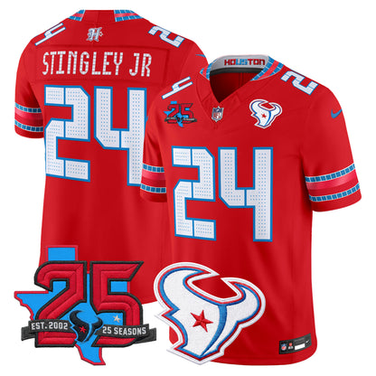 Men's Houston Texans 2026 "Rivalries" Vapor Limited Jersey - 25th Year Anniversary Patch - All Stitched