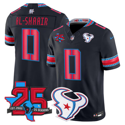 Men's Houston Texans 2026 "Rivalries" Vapor Limited Jersey - 25th Year Anniversary Patch - All Stitched