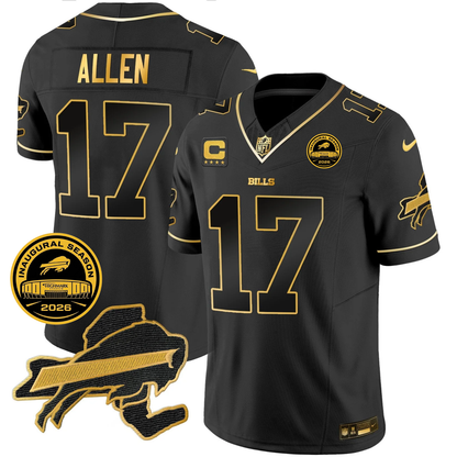 BUF 2026 Inaugural Season Patch Limited Gold Jersey - Stitched