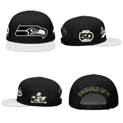 SEA SB LX Champs Gold Edition Snapback Cap - Printed