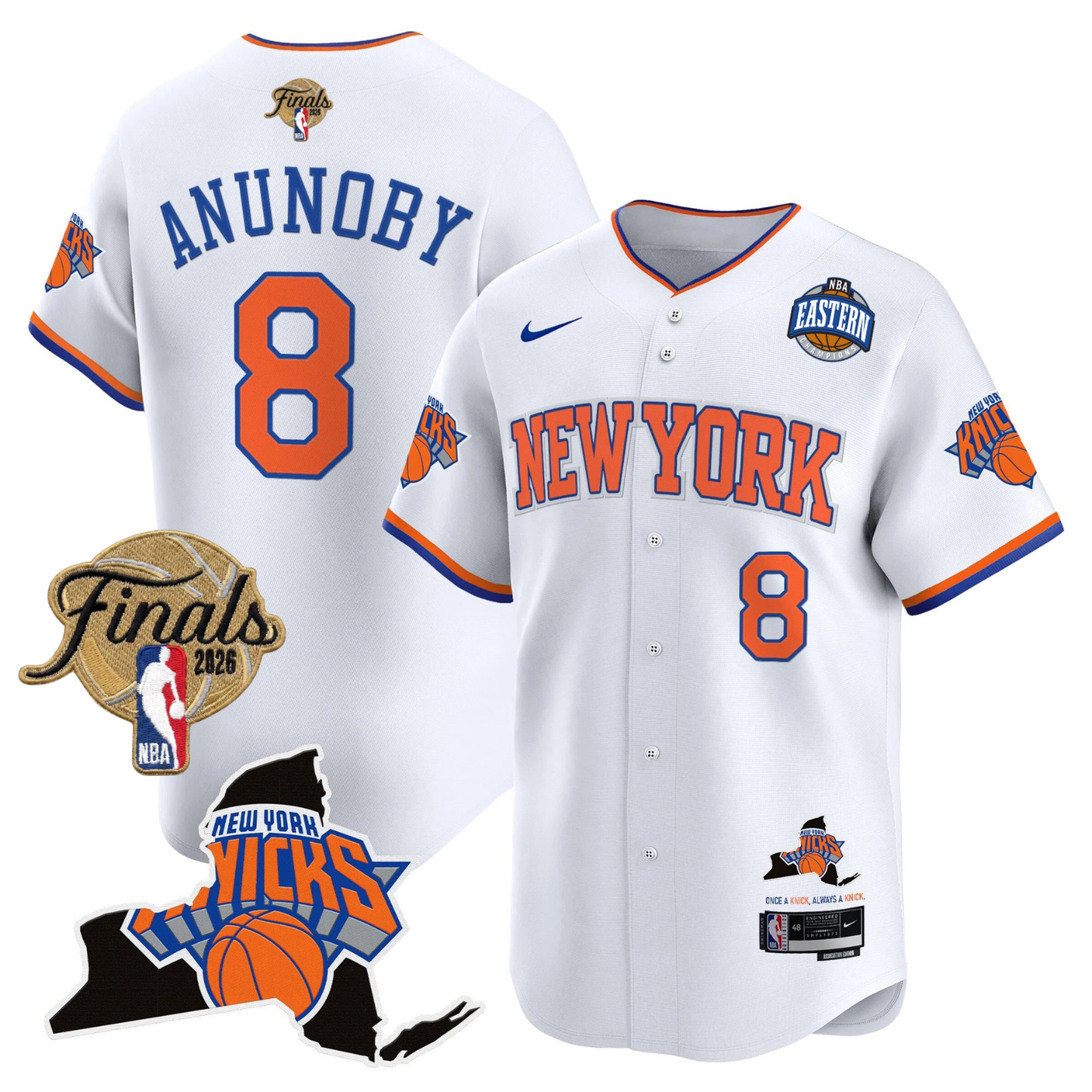 NYK 2026 Finals Vapor Baseball Jersey V2 - All Stitched