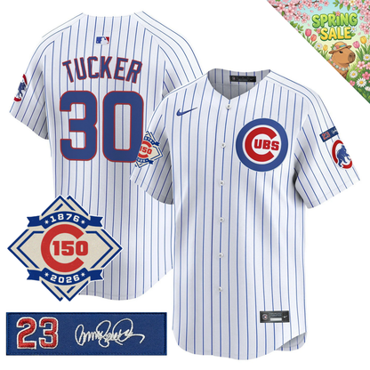CHC 150th Anniversary & 'Ryne Sandberg Tribute' Patch Vapor Premier Limited Gold Jersey - All Stitched
