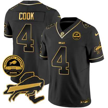 BUF 2026 Inaugural Season Patch Limited Gold Jersey - Stitched