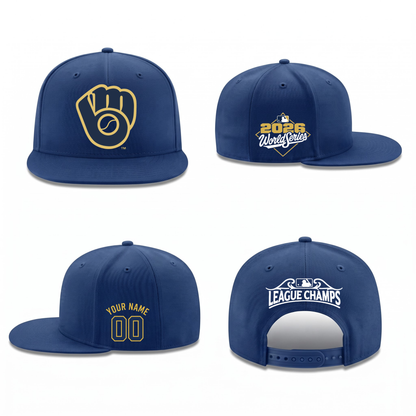 MIL National League Champions Personalized Snapback Cap - Printed V2