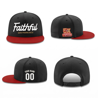 SF 5x Super Bowl Champions Personalized Snapback Cap - Printed V3