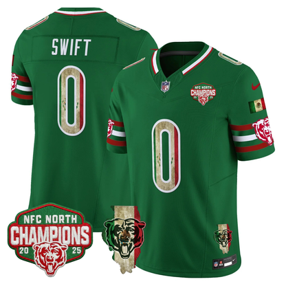 CHI Mexico NFC North Champions 2025 Patch Limited Jersey - Stitched