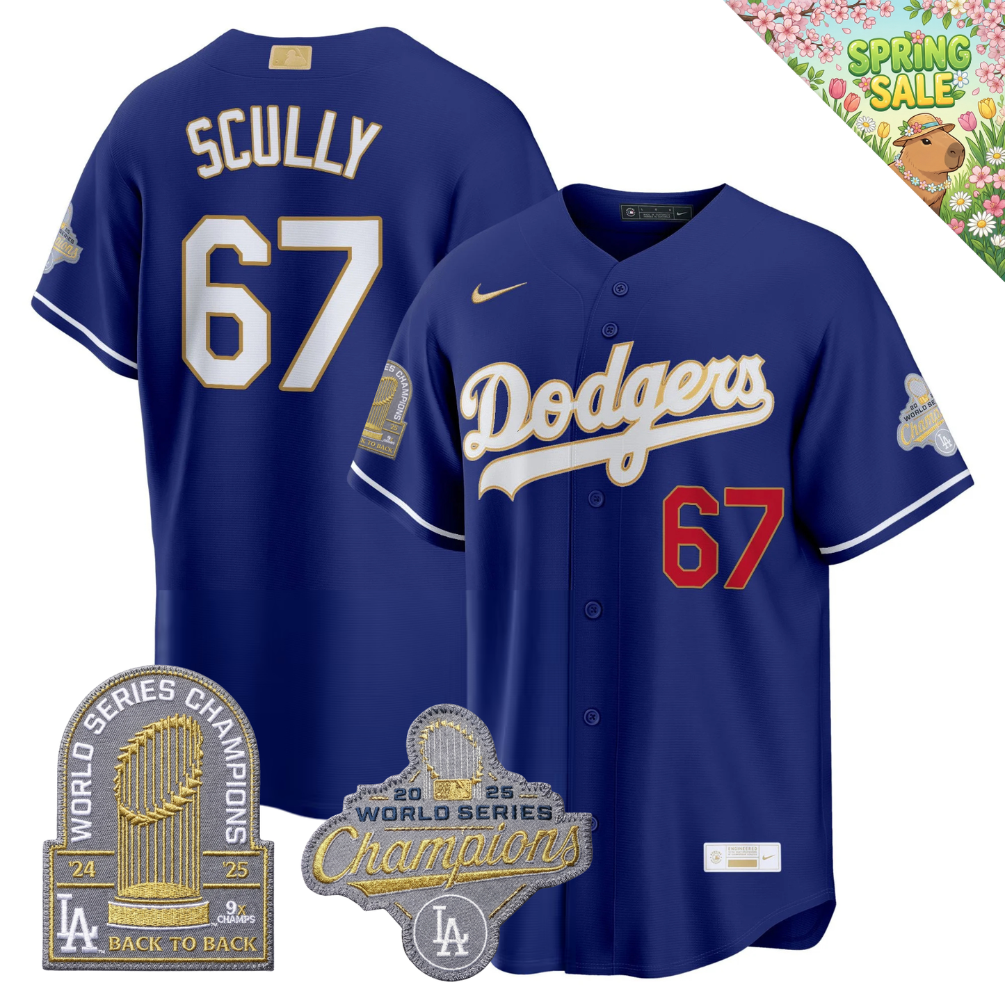 LAD "Gold Collection" Premier Limited Jersey - 9X World Series Champions - All Stitched