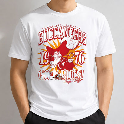 Tampa Bay Buccaneers x Red Coat Captain Edition One Side Printed T-Shirt V2