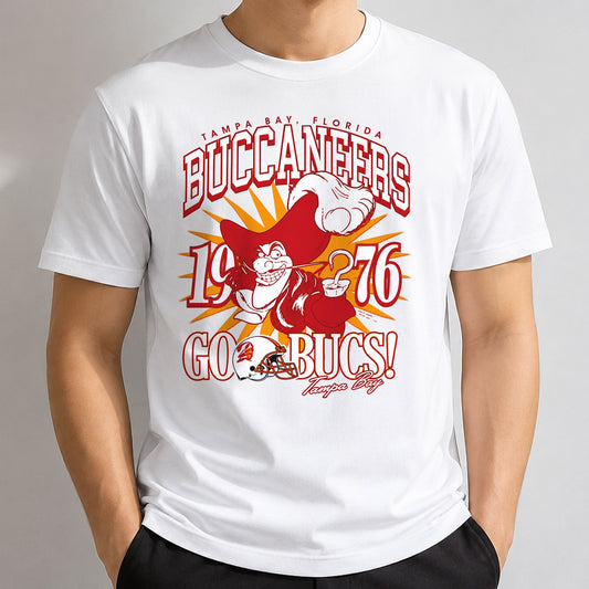 Tampa Bay Buccaneers x Red Coat Captain Edition One Side Printed T-Shirt V2