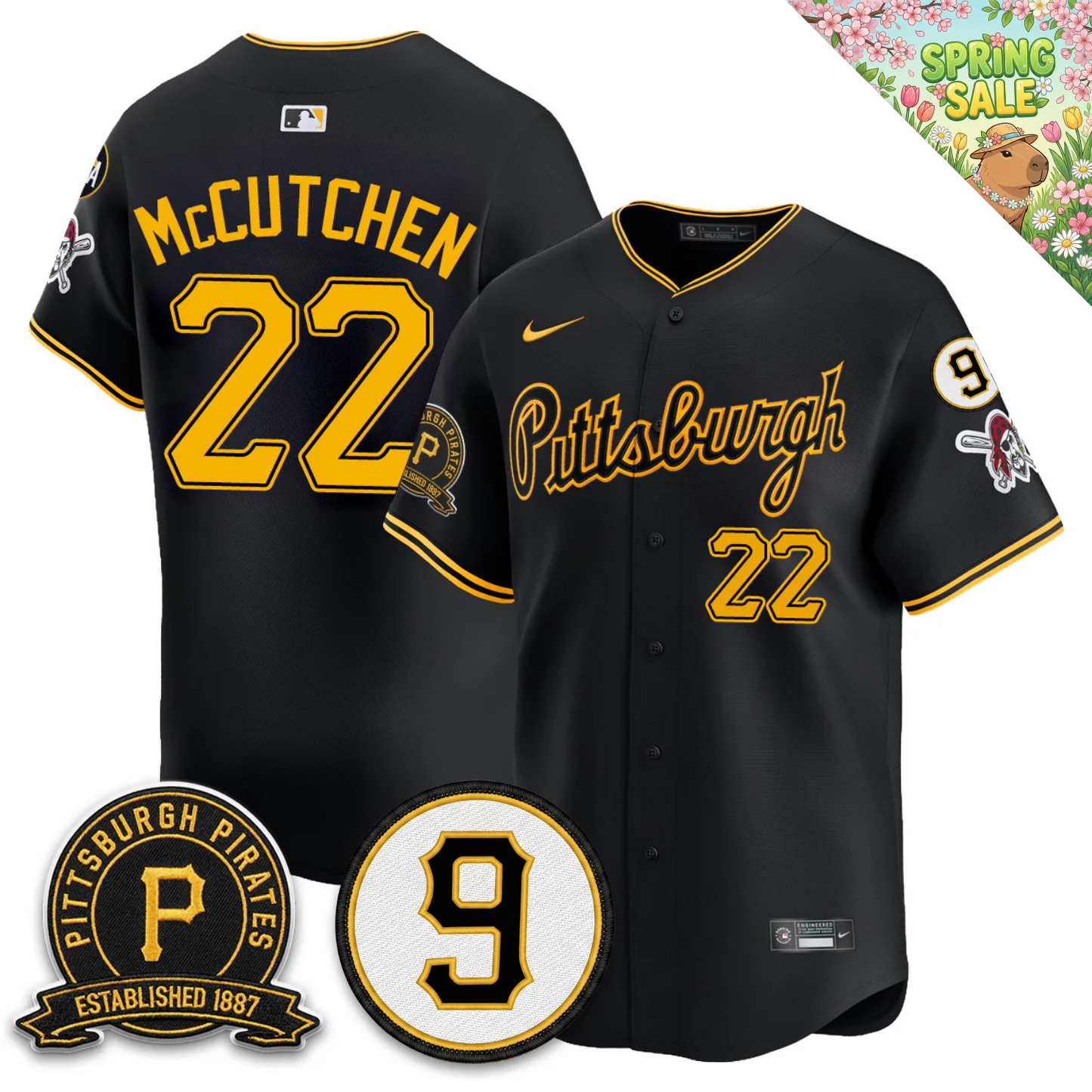 PIT Memories Vapor Limited Jersey - Bill Mazeroski & EST 1887 Patch - All Stitched