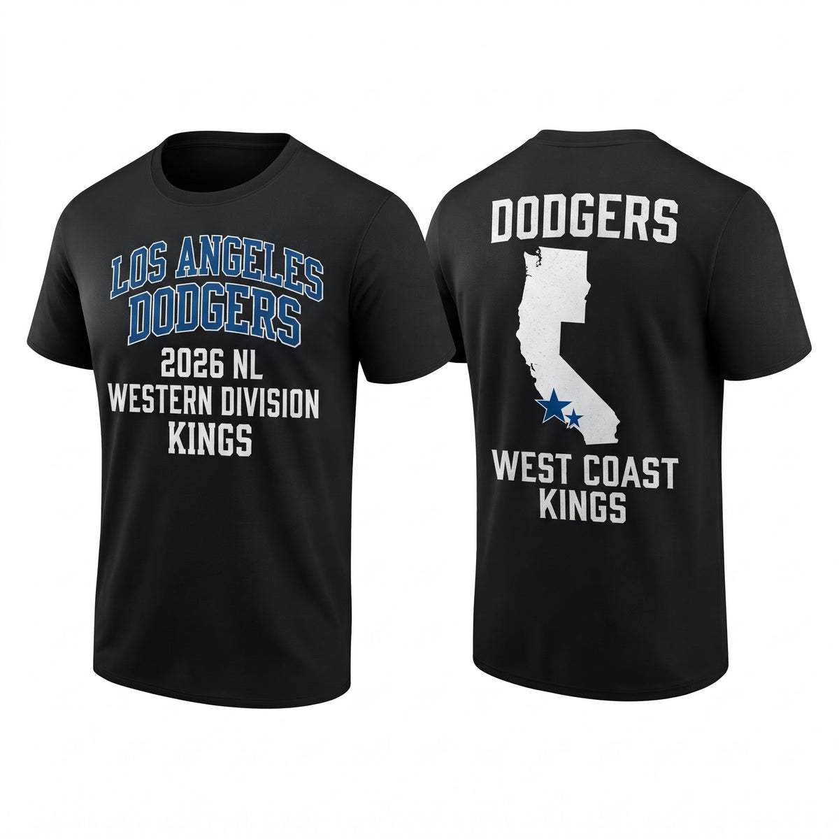 LAD 2026 NL West Champs Two Sides T-Shirt - Printed V2