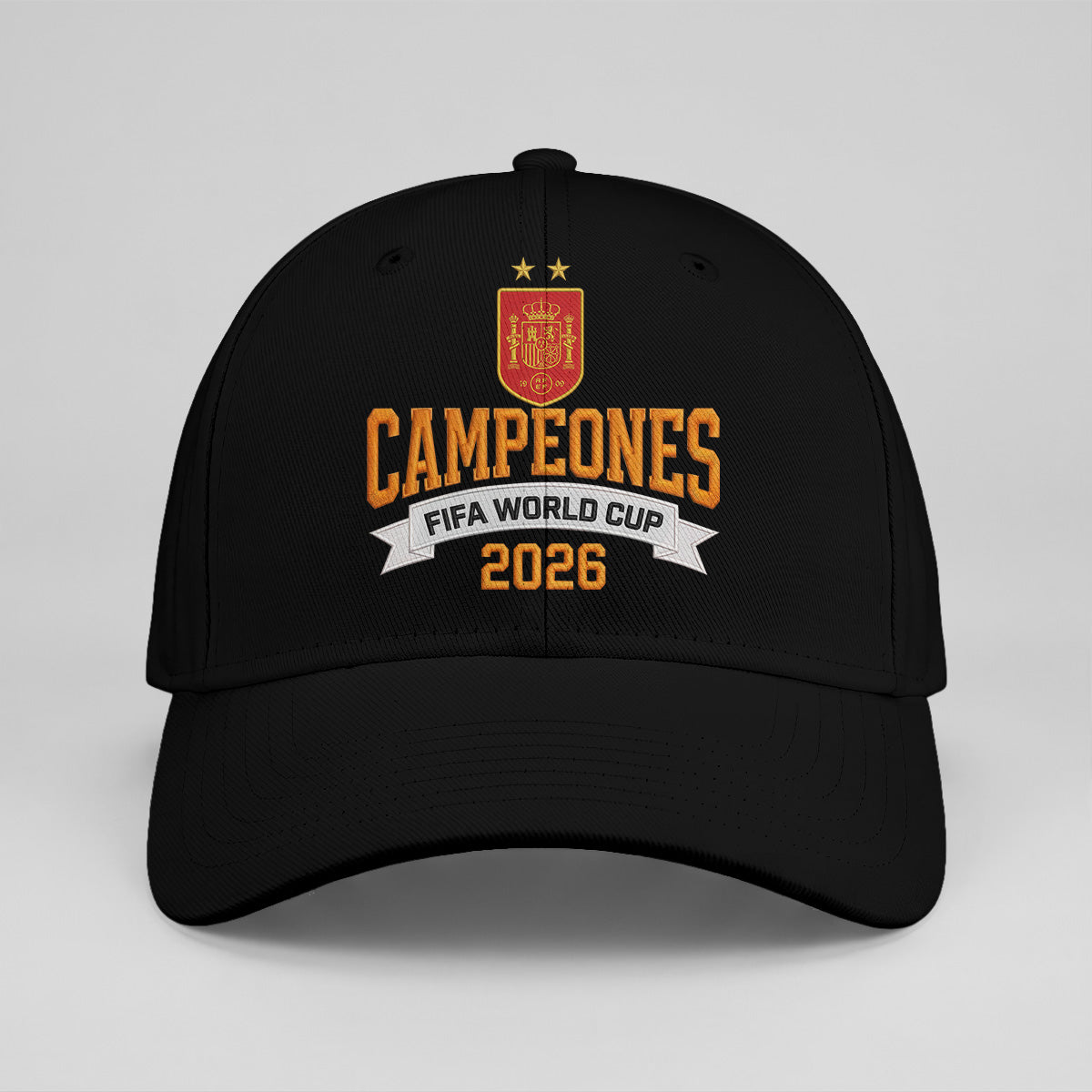Spain 2026 Soccer Champion Baseball Embroidered Cap