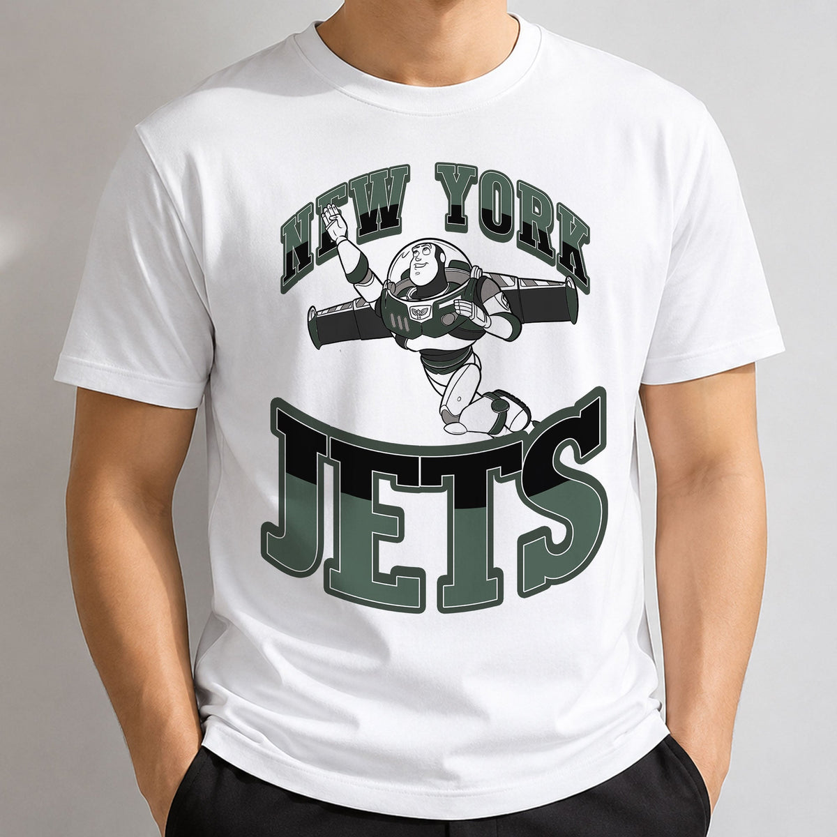New York Jets x Gang Green Edition One Side Printed T-Shirt