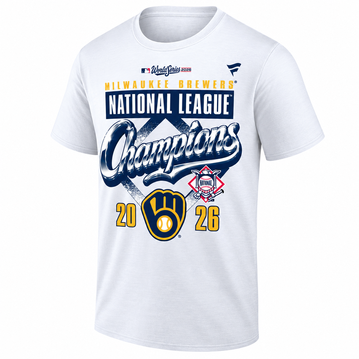 Milwaukee Brewers 2026 NL Champions One Side T-Shirt - Printed