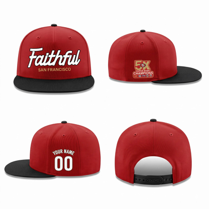 SF 5x Super Bowl Champions Personalized Snapback Cap - Printed V3