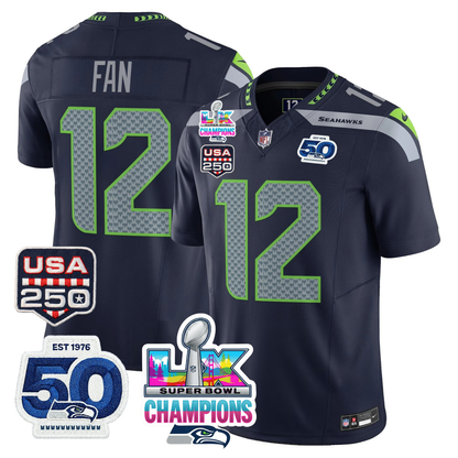SEA Super Bowl LX Champions Jersey - All Stitched N1