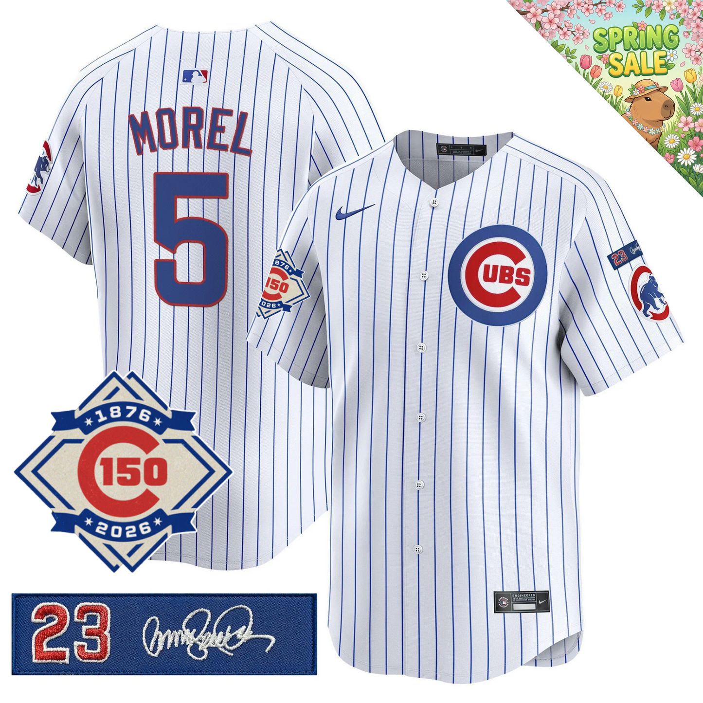 CHC 150th Anniversary & 'Ryne Sandberg Tribute' Patch Vapor Premier Limited Gold Jersey - All Stitched