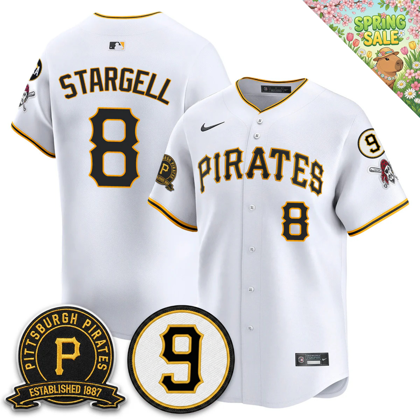 PIT Memories Vapor Limited Jersey - Bill Mazeroski & EST 1887 Patch - All Stitched