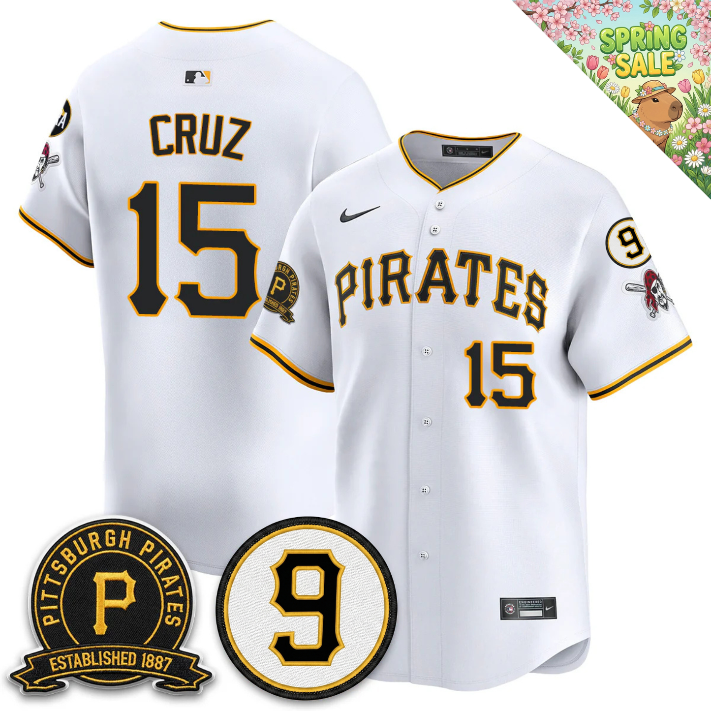 PIT Memories Vapor Limited Jersey - Bill Mazeroski & EST 1887 Patch - All Stitched