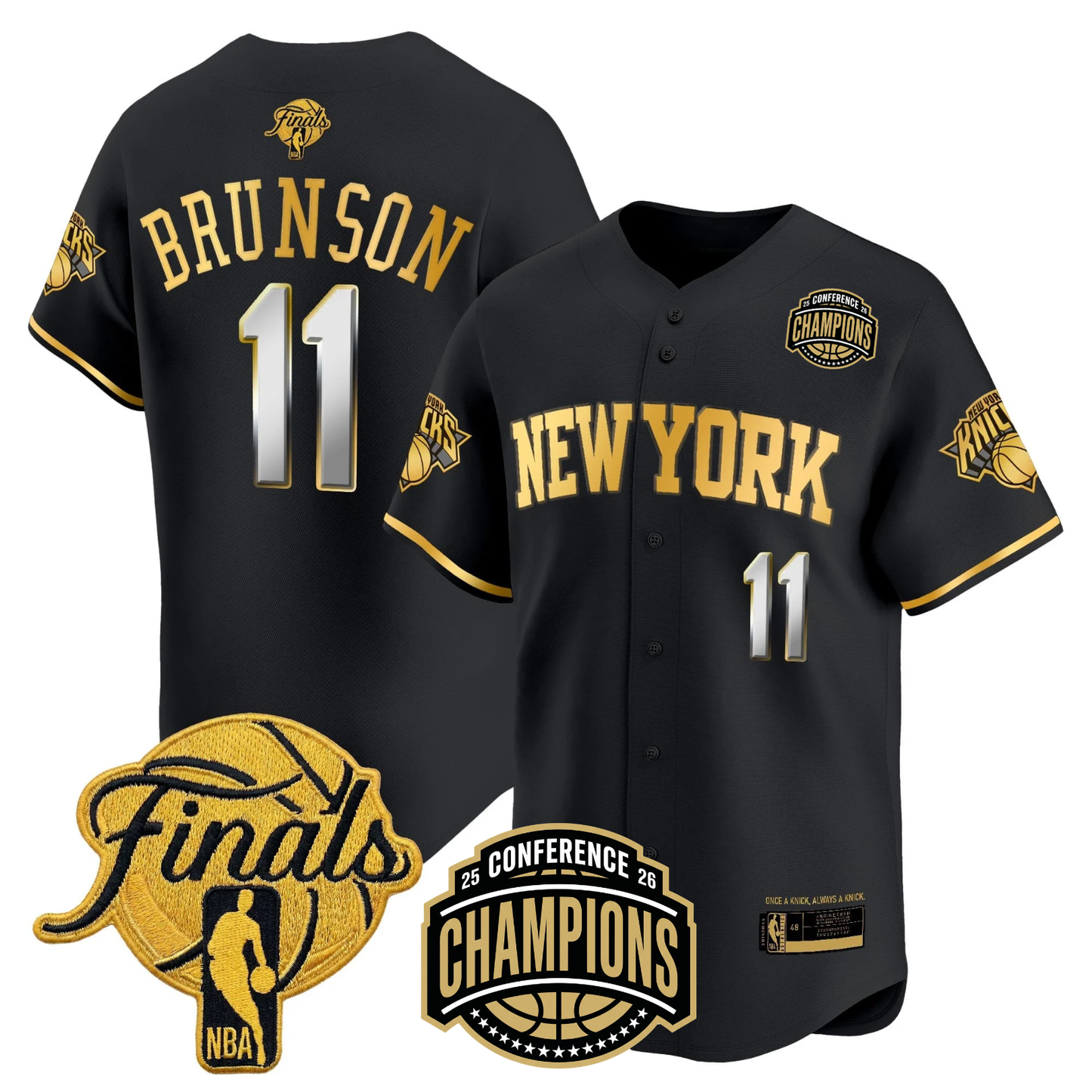 NYK 2026 Finals Vapor Baseball Gold Jersey - All Stitched