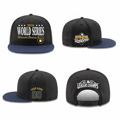 MIL National League Champions Personalized Snapback Cap - Printed V3