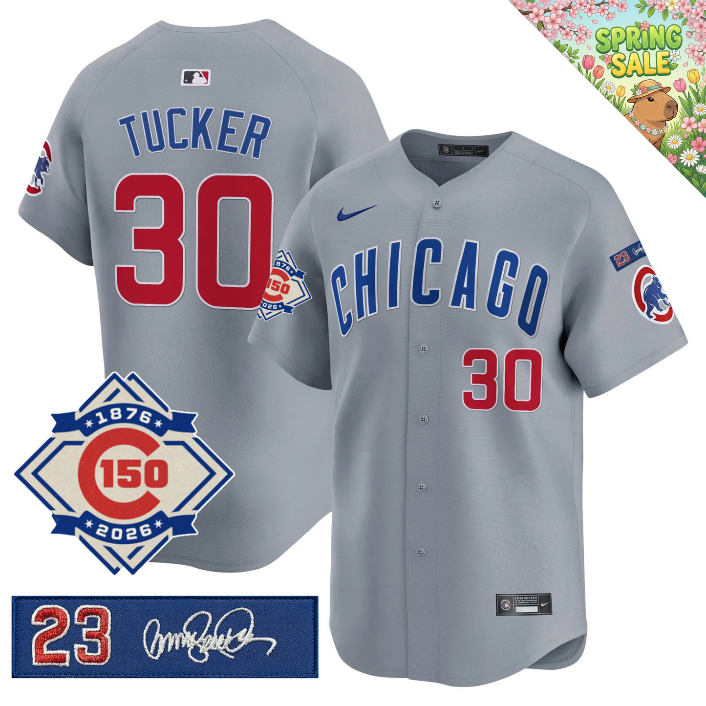 CHC 150th Anniversary & 'Ryne Sandberg Tribute' Patch Vapor Premier Limited Gold Jersey - All Stitched