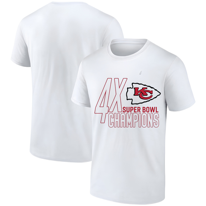 KC 4x Super Bowl Champions One Side T-Shirt - Printed V2
