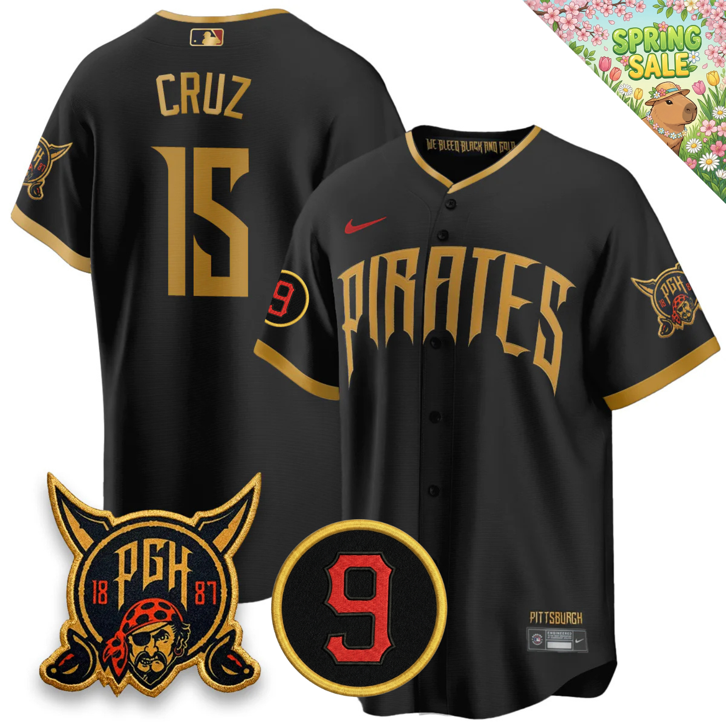 PIT Memories Vapor Limited Jersey - Bill Mazeroski & EST 1887 Patch - All Stitched
