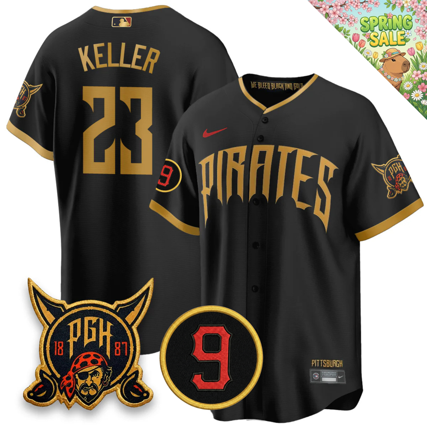 PIT Memories Vapor Limited Jersey - Bill Mazeroski & EST 1887 Patch - All Stitched