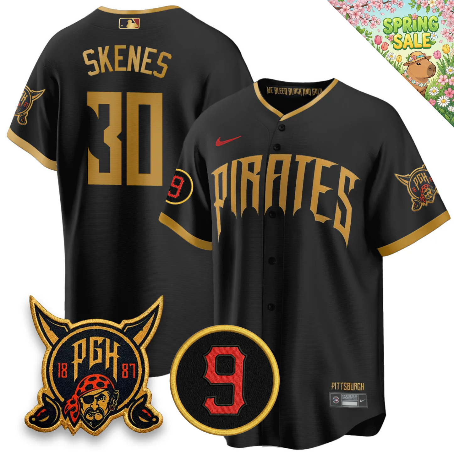 PIT Memories Vapor Limited Jersey - Bill Mazeroski & EST 1887 Patch - All Stitched