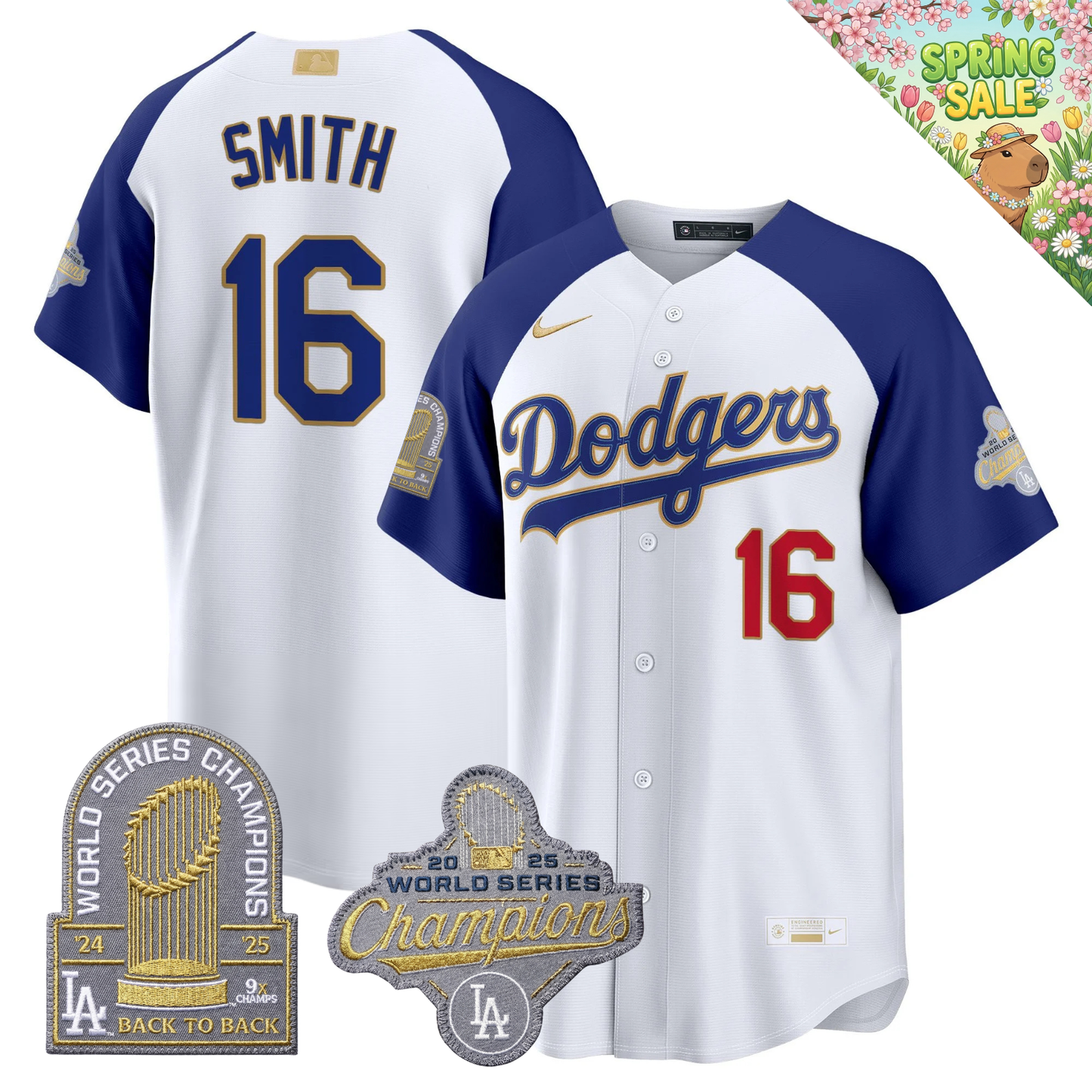 LAD "Gold Collection" Premier Limited Jersey - 9X World Series Champions - All Stitched
